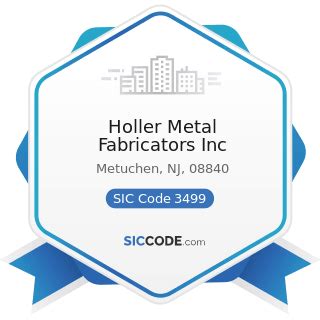 holler metal fabricators inc|HOLLER METAL FABRICATORS .